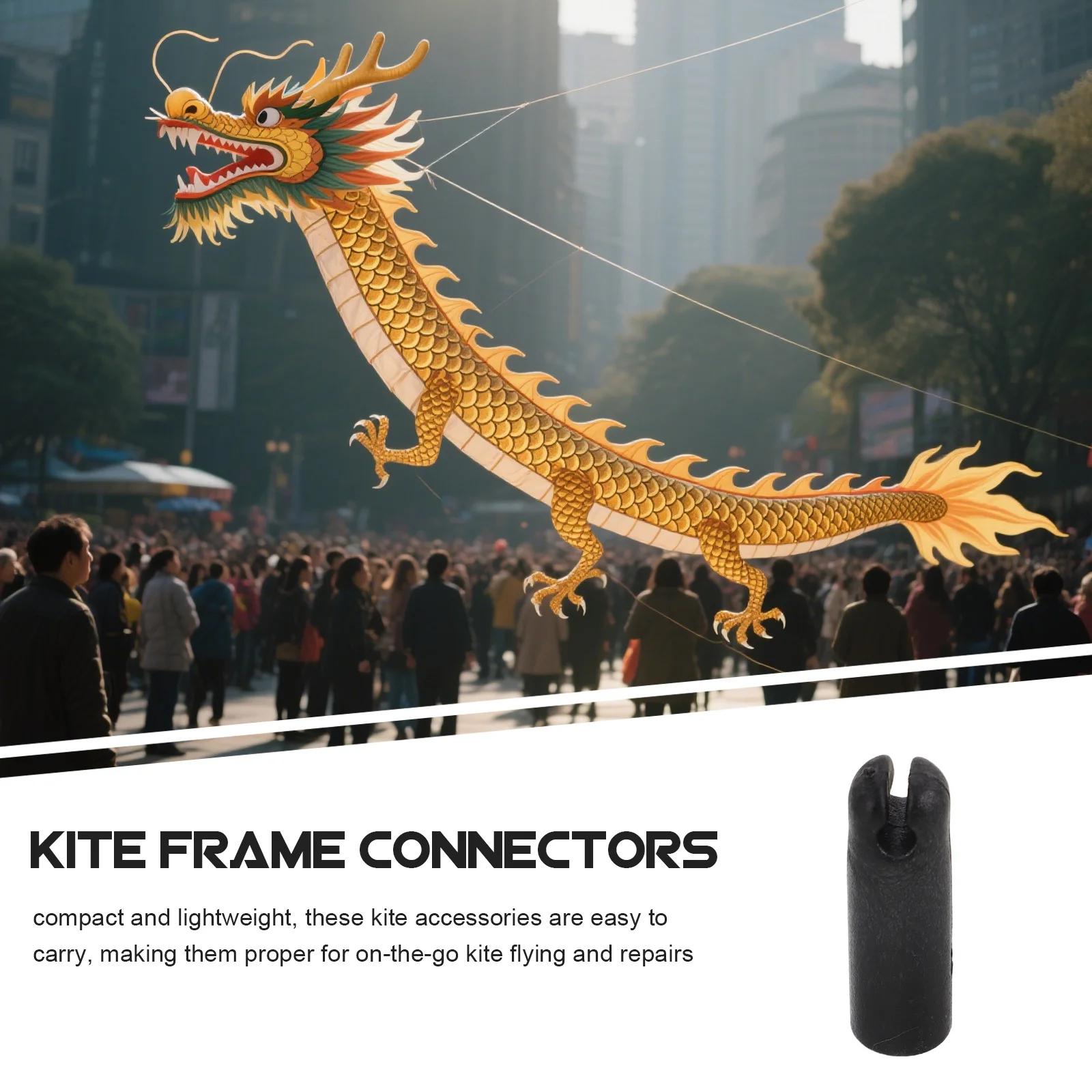 10Pcs Kite Frame Connectors Long Lasting Plastic Portable Convenient Ideal DIY Projects Sports Kite Accessories