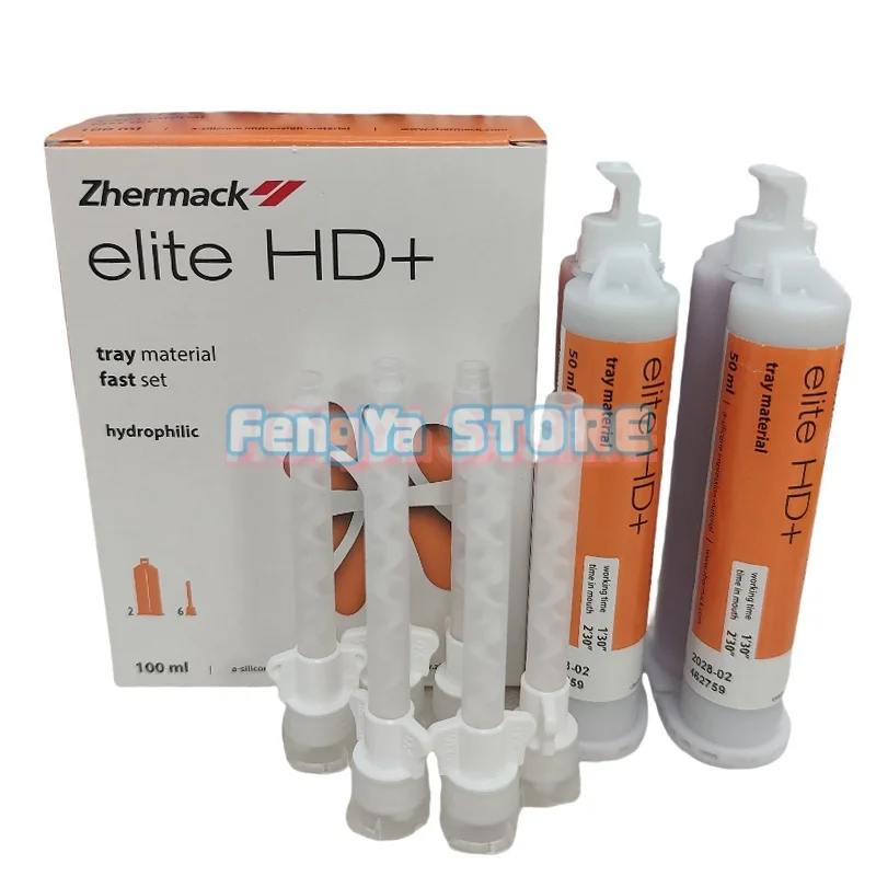 50ml X 2 Zhermack elite HD+ Fast Set Tray Materials Denta Lab Hydrophilic Marginal Plasticizing Impression  Moulding Material