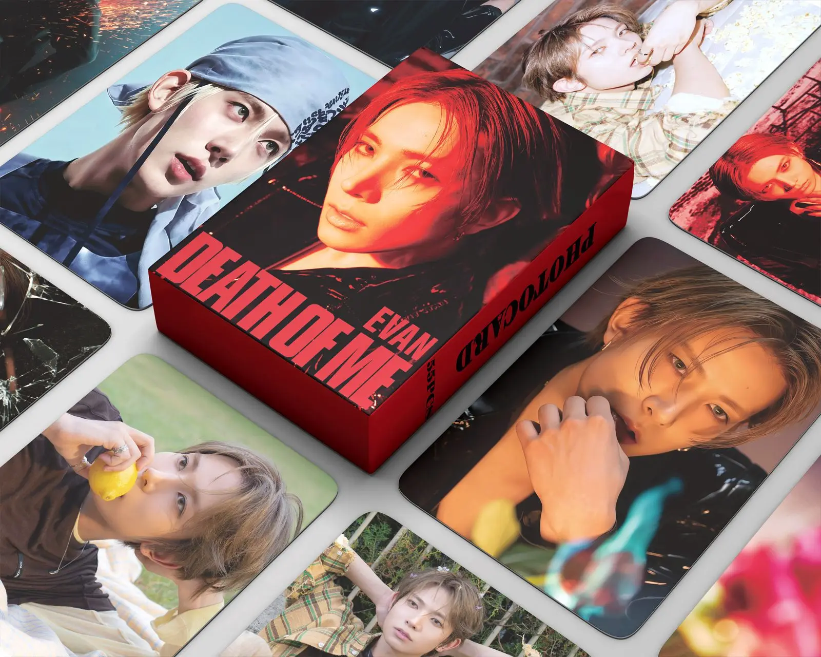 55PCS Single ALbum EVAN Death of Me Mini LOMO Card Photocards HD Fans Collection Cards Decorative Present Gifts image 3