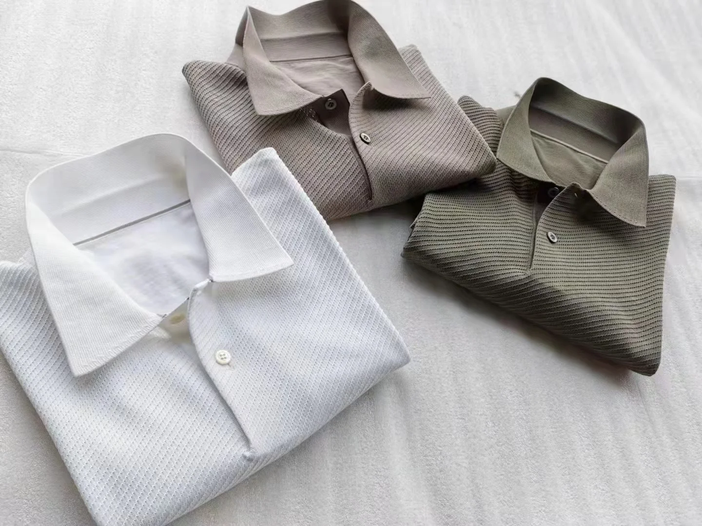 Ready to wear men polo shirt, Cotton/silk blended for men polo shirt