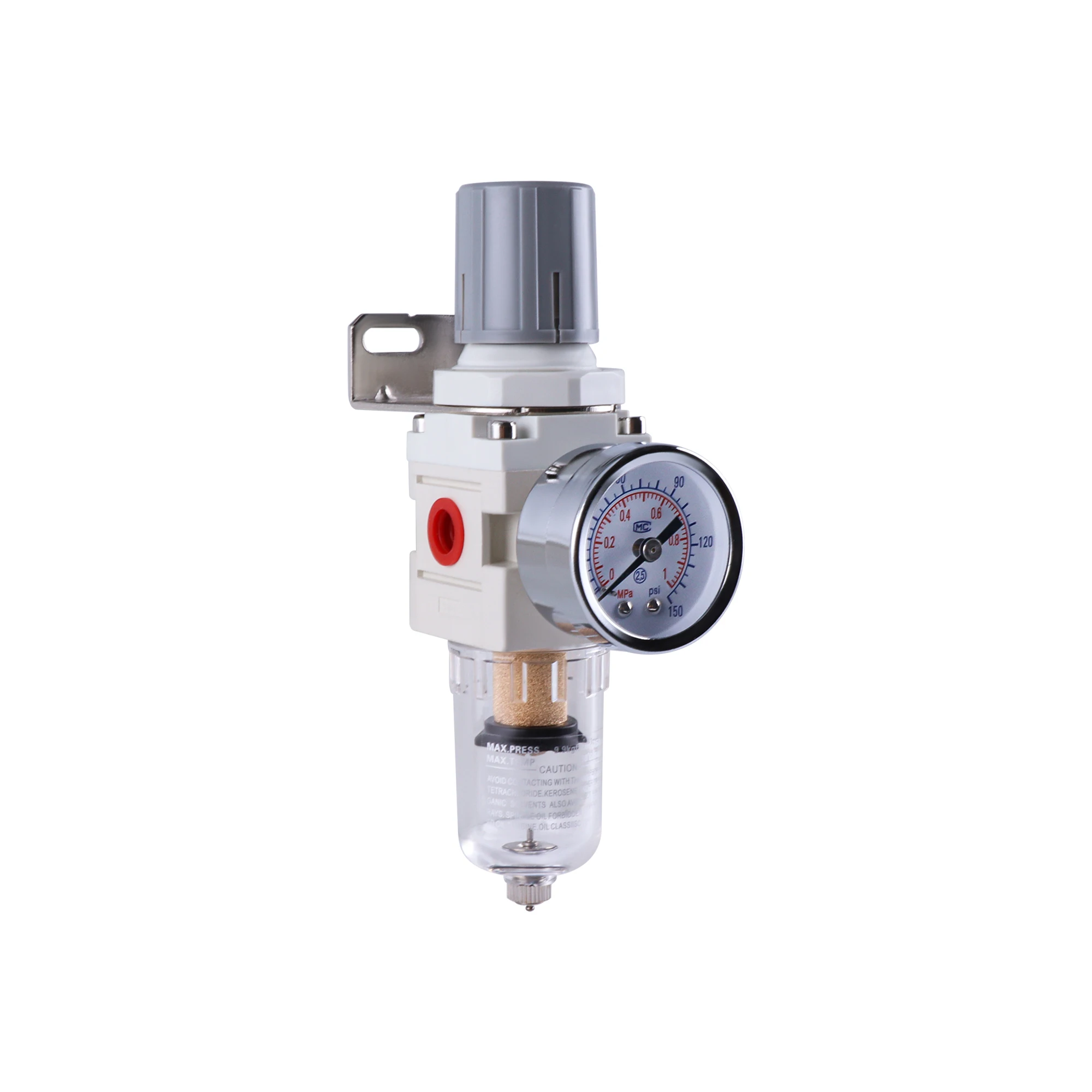 Regulator Filter pneumatik AW2000-02, AW4000-04, Regulator Filter udara tekan pneumatik dengan alat pengukur udara