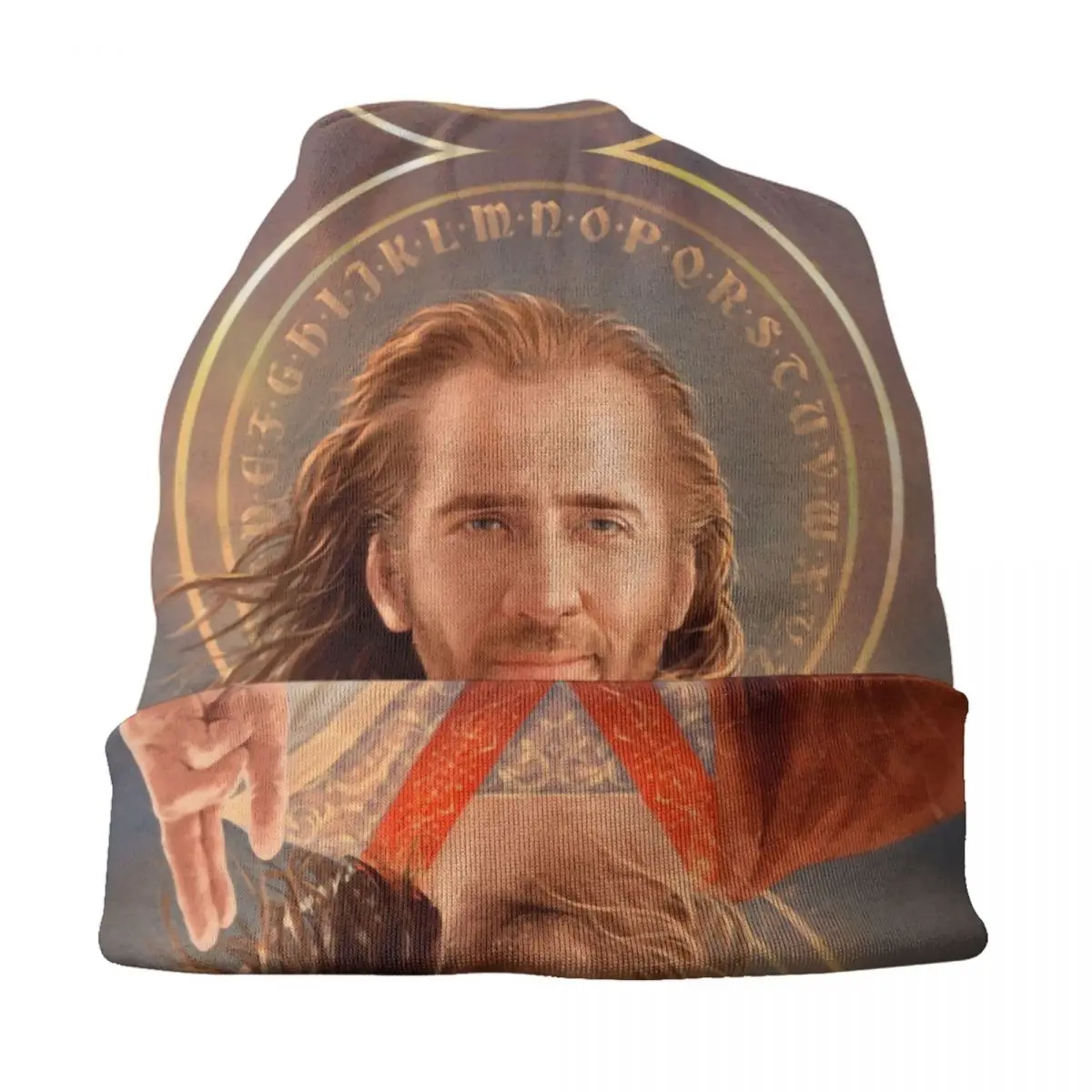 Gorro personalizado Saint Nicolas Cage, gorros tejidos para hombres y mujeres, Hip Hop, Unisex, divertido Meme, gorros cálidos de invierno, gorros