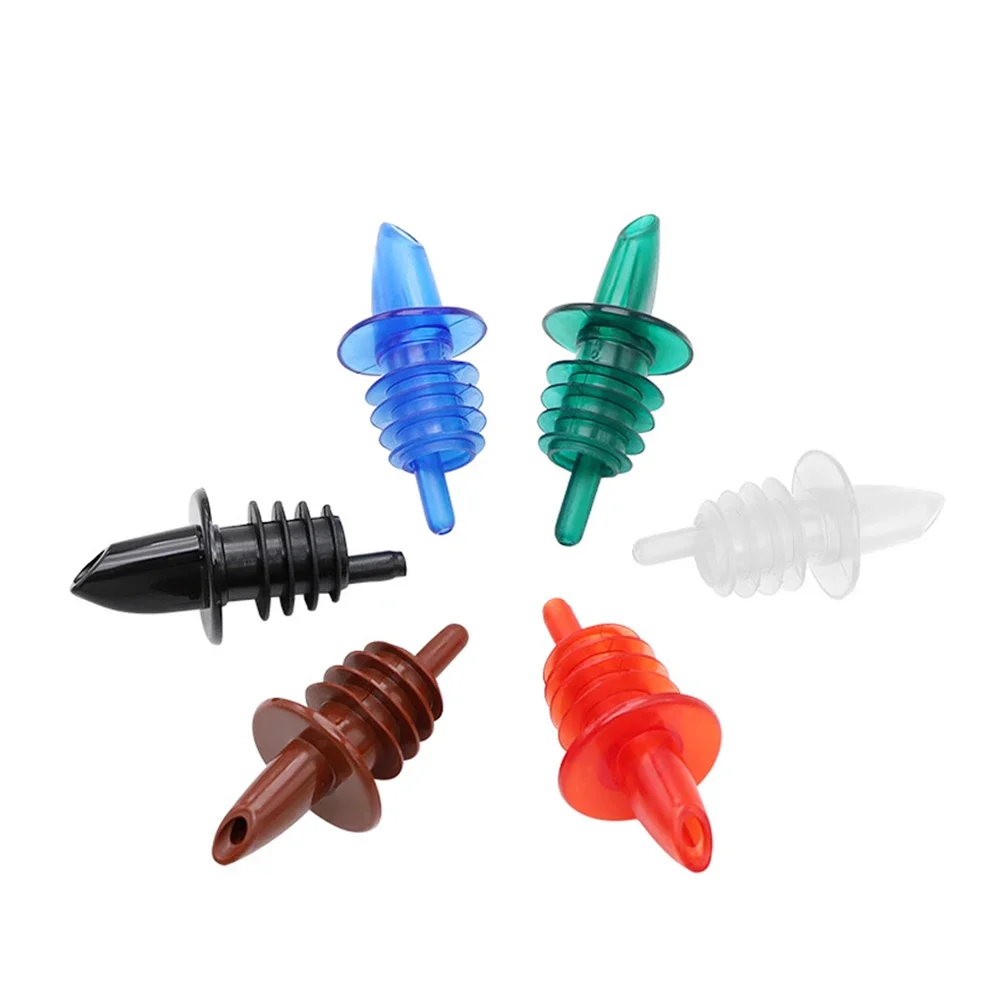 5pcs/set Bottle Pourers 6.5*3cm Soft Plastic Spout Black/Colorful Liquor Bottle Dispenser Oil/Wine/Beer/Liquor Seasoning Sauce