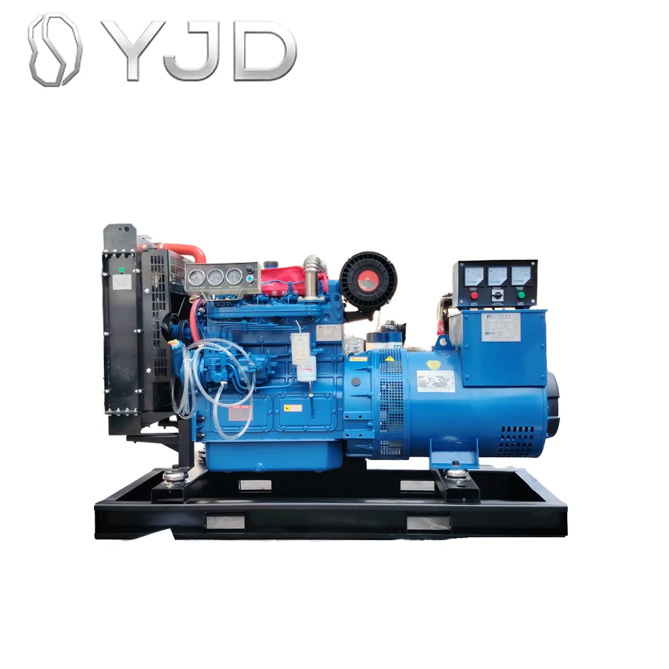 Grupo Electrógeno Diésel Silencioso de Bastidor Abierto 30/50/70/80/100/150/200/300KW KVA 1800 RPM Refrigerado por Agua Arranque Eléctrico 24V CC