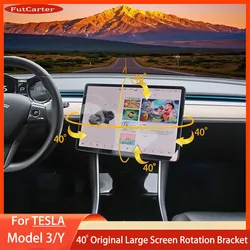 For Tesla Model 3 2016-2023 Model Y 2021-2023 40 degrees Screen Swivel Tilt Mount Four Direction Screen Rotating Holder Bracket