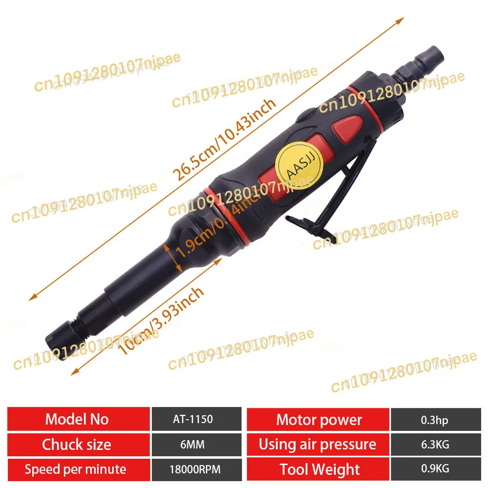 Smerigliatrice pneumatica per stampi Saldatore Lucidatore Estensione Smerigliatrice diritta 0,3 Pinza da 6 mm 18000 giri/min