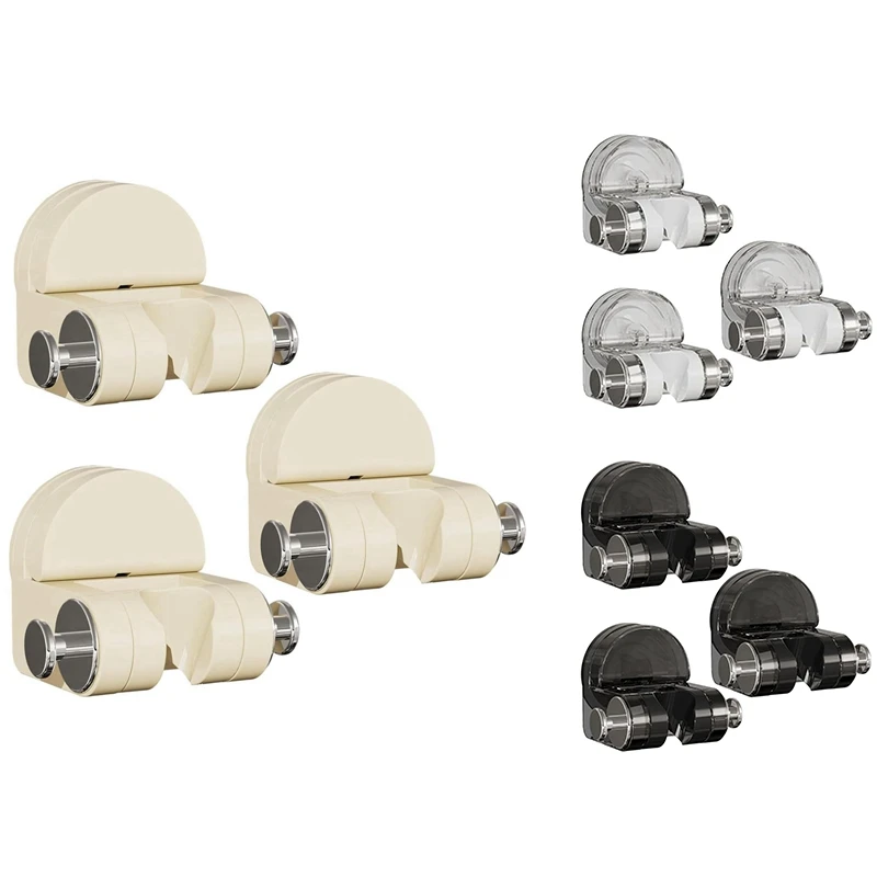 3Pcs Suction Cup Shower Holder,Shower Head Holder Wall Mount,Universal Suction Cup Shower Holder Adjustable Easy Install