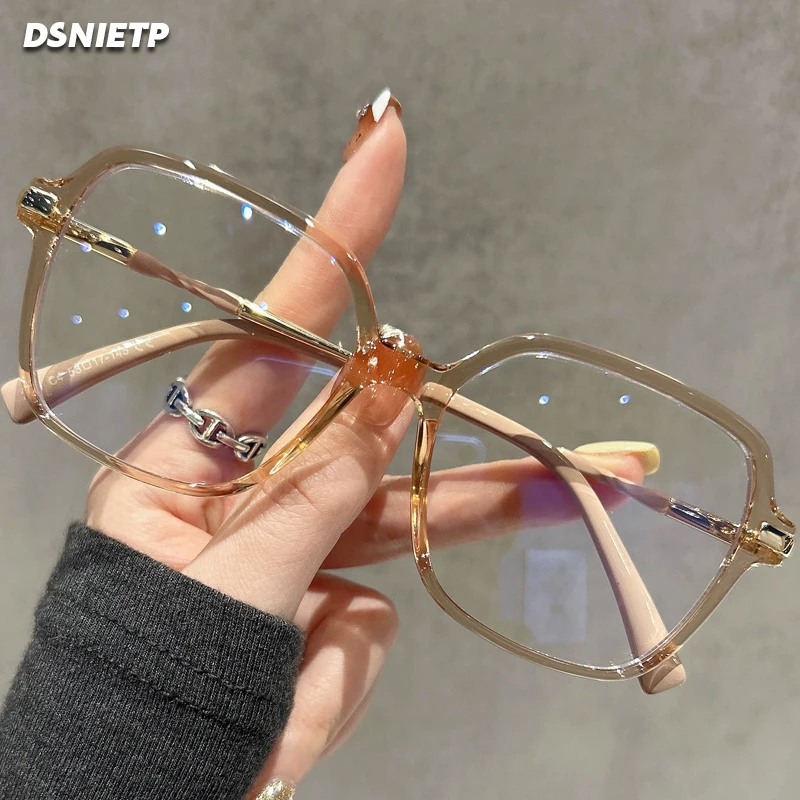 Fashion Customizable Reading Glasses Women Photochromic Anti Blue Light Prescription Optical Glasses Progressive Large Eyewear