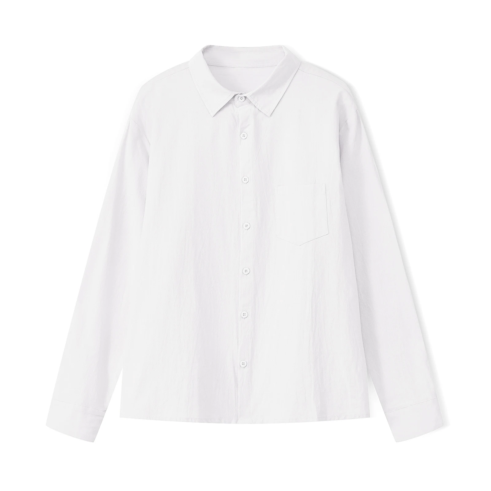 

Мужская весенне-осенняя футболка с длинным рукавом и отложным воротником на пуговицах, однотонные рубашки