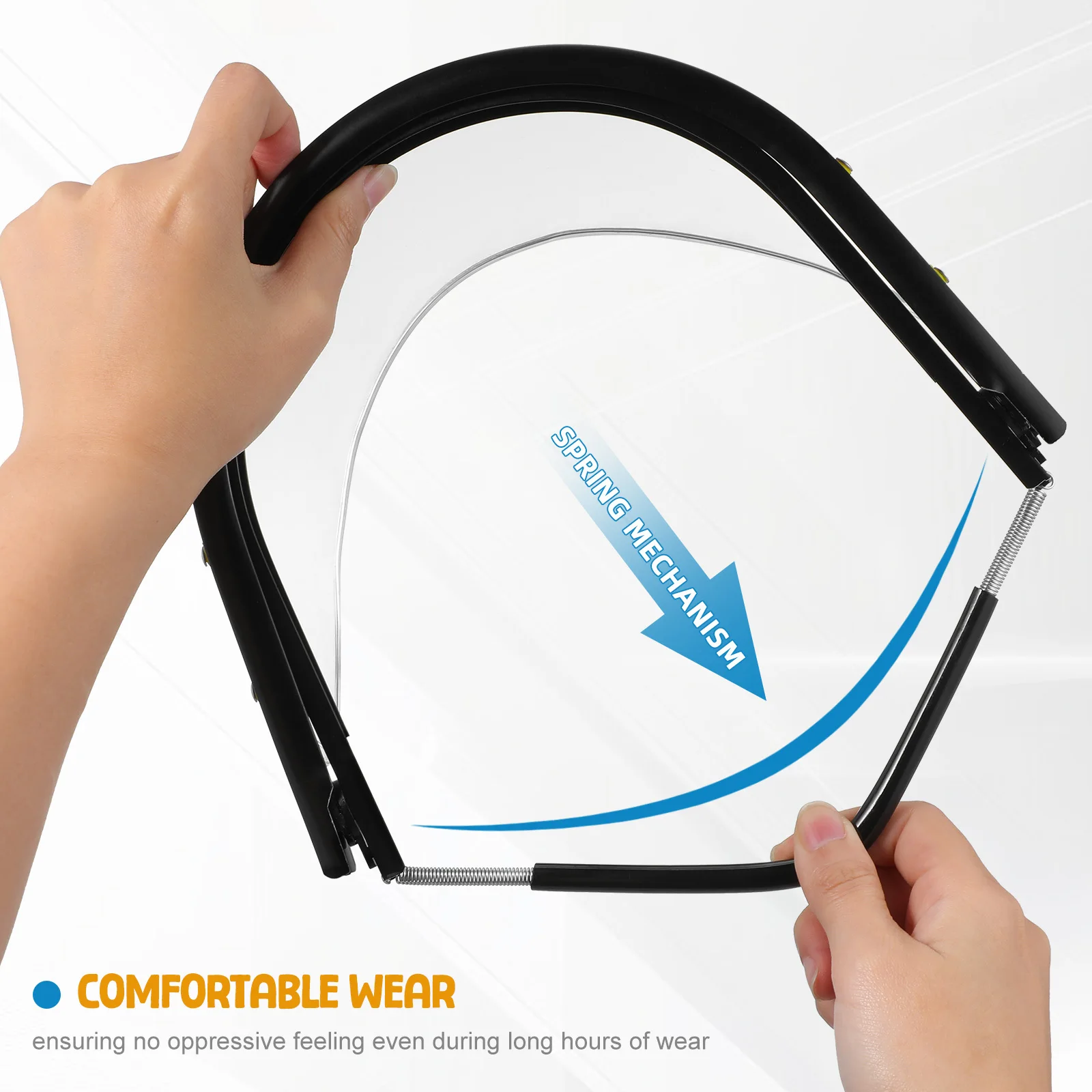 Visiera per elmetto protettivo trasparente con protezione facciale antispruzzo per lucidatura, molatura, taglio, attrezzatura di sicurezza per l'edilizia leggera