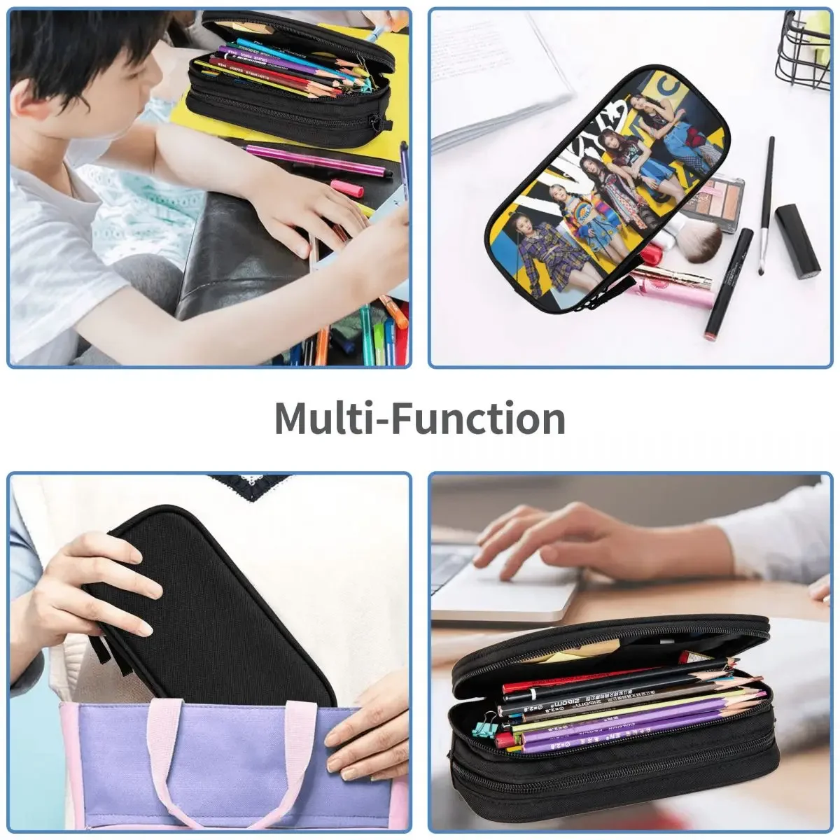 Kpop Group ITZY Big Capacity Pencil Pen Case Office College School Large Storage Bag Pouch Holder Box Organizer