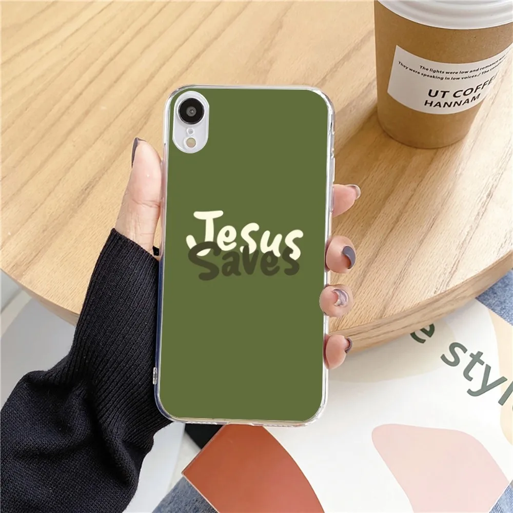 Verse Of The Christian Bible Jesus Phone Case For Iphone 15 11 13 14 Pro Max 7 8Plus X Xr Xs Max Se2020 12mini Transparent Cover