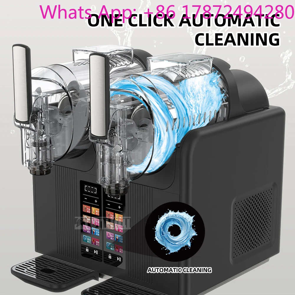 Snowmaker Machine Icecream Beverage Smoothie Machine Commercial Double Cylinder Softice Machine