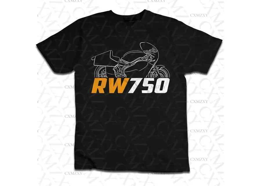 

058 USA B Motorcyle RW 750 Tee T Shirt men Rider Top For Fans Racing Gift