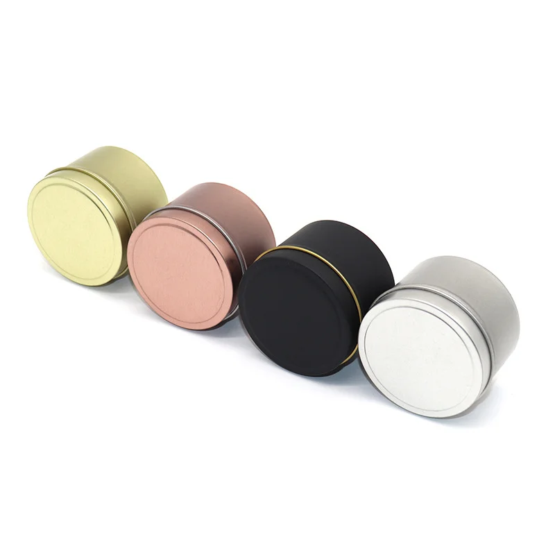 Small Tin Wholesale Metal Candle Cans Gift Box Manufacturer Empty Tin Round Jar Container 3oz 60*43