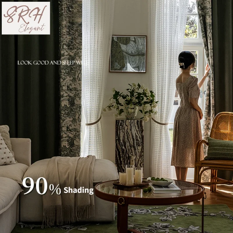 

Современная простая термоизоляционная занавеска, большая плотная драпировка для спальни, солнцезащитные шторы для гостиной, толстые шторы, затенение, 90%