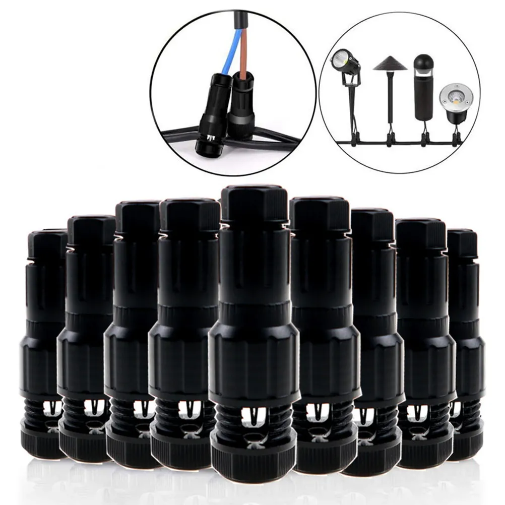 4Pcs Low Voltage Wire Connector Nylon Waterproof Landscape Lighting Connectors Easy Install Outdoor Garden Pathway Electrical