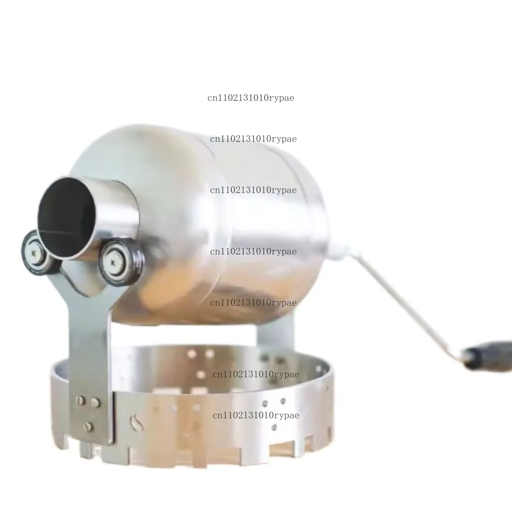 Commercial Coffee Bean Roaster Hand Crank Manual Roasting Machine with Mesh Net for Home Use