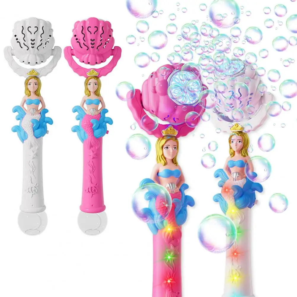 Light Handheld Bubble Blower with Light for Toddlers Automatic Bubble Maker Wand Toy for Boys