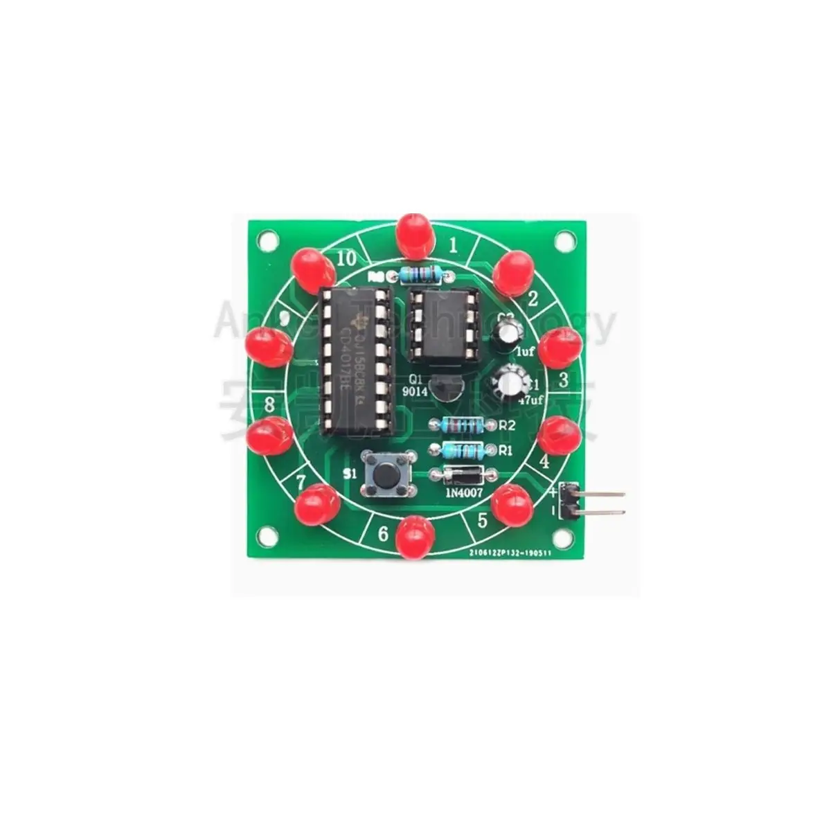 (Spare parts) Lucky turntable kit assembles LED circuit wiring PCB DIY production. 1pcs/10pcs