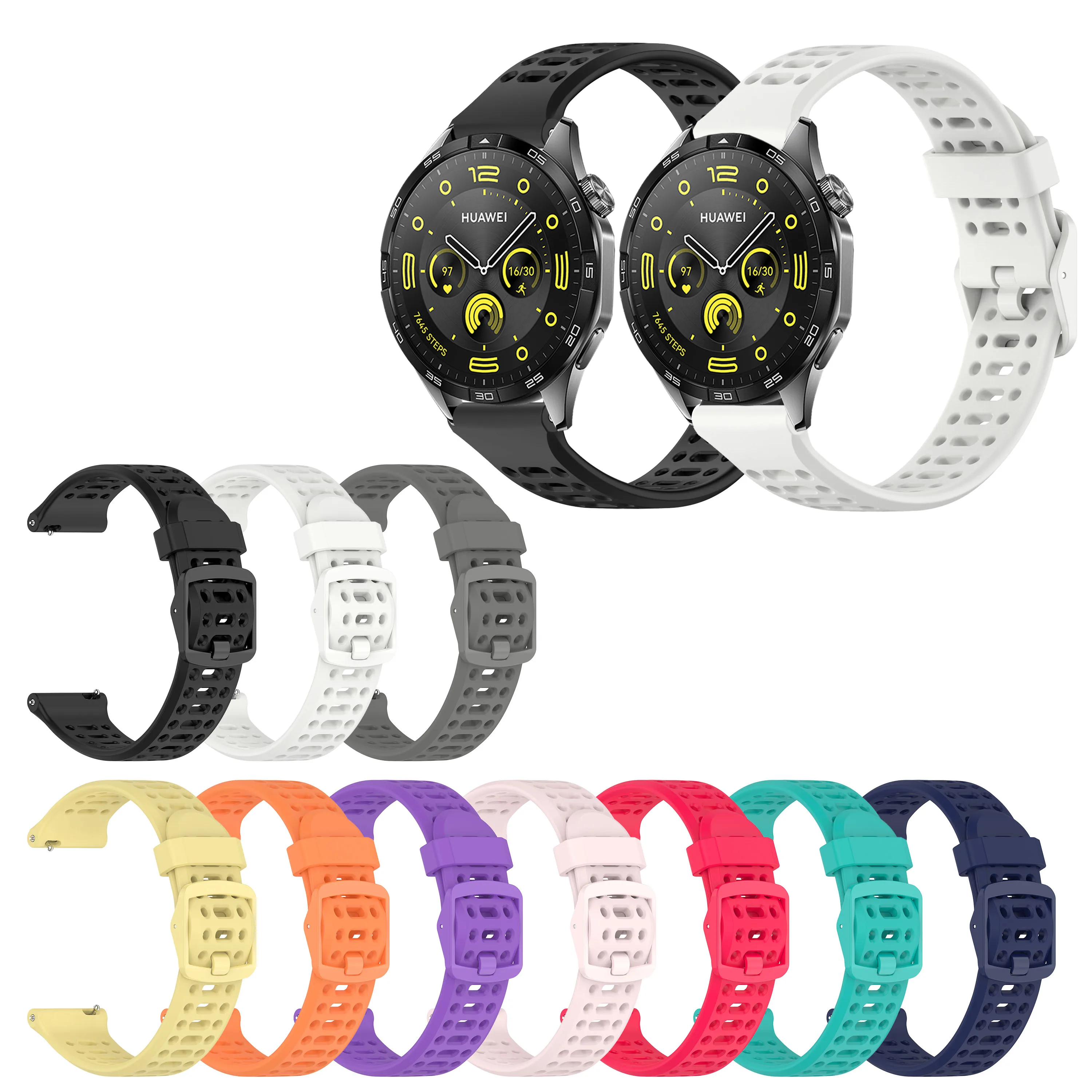 Bracelet en Silicone pour Huami Amazfit Bip6 Bip5 Bip3 Bip 3 5 6 Lite S U Pro Unity, bande souple, respirant, poreux, couleur bonbon