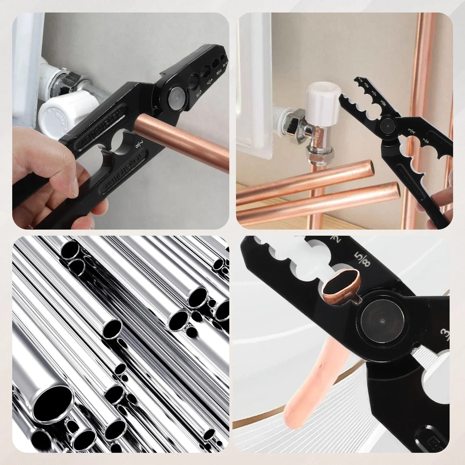 Copper Tube Rounder Repair Pliers Metal Pipe Rounding Plier with 6 Hole Design Multifunctional Flat Tube Repair Plier Tools