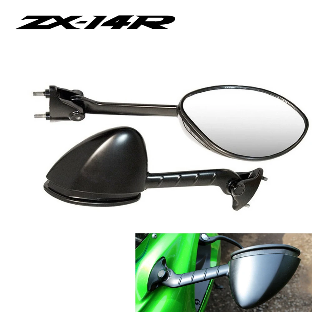 Motorcycle Rear View Rearview Side Mirrors For KAWASAKI ZX14R ZX14 ZX-14R ZZR1400 ZZR-1400 2006 2007 2008 2009 2010 2011