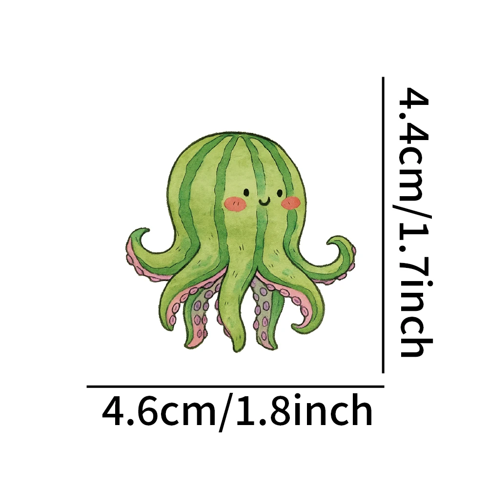 ชุดสติกเกอร์ธีมอาหารแปลกใหม่ 54 ชิ้น สติกเกอร์ลายผลไม้ ผัก และสัตว์น่ารักสำหรับตกแต่งแล็ปท็อป สมุดบันทึก และสมุดภาพ