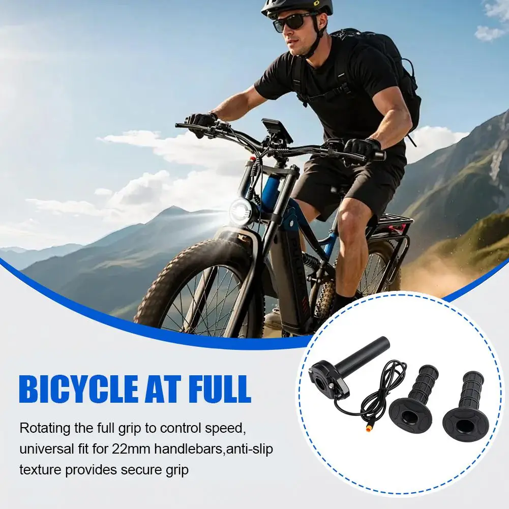 3Pin Ebike Full Twist Throttle Ebike Throttle Kit For Lectric XP4 Macfox X1 HappyRun Freego12V-72V Waterproof Twist Throttle