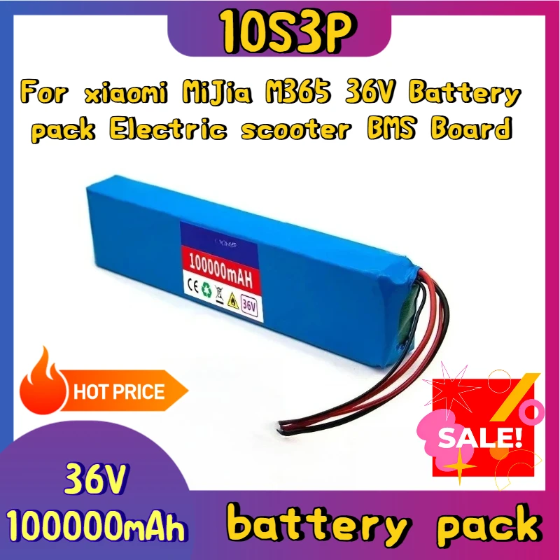 

10S3P 36V 100Ah Scooter Battery Pack for Xiaomi Mijia M365 36V Battery pack Electric Scooter BMS Board