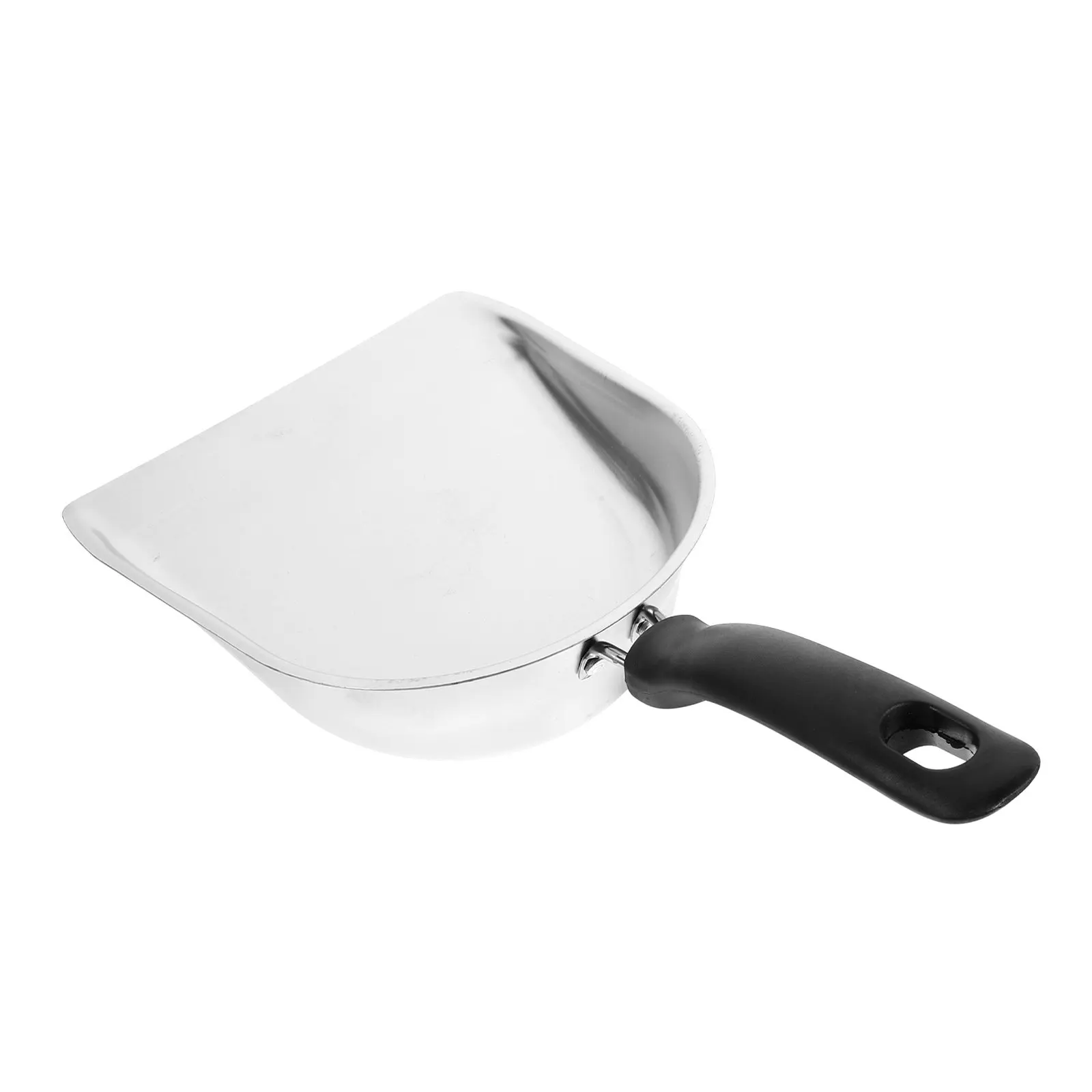 Small Handheld Dustpan Stainless Steel Metal Dustpan Portable Home Office Car Use Compact Design Comfortable Grip