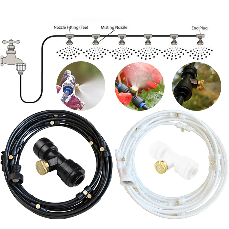 

6/9/12/15/18 м наружная система охлаждения патио, вентилятор-кулер, водяной туман, садовый спрей, система распыления горячего тумана