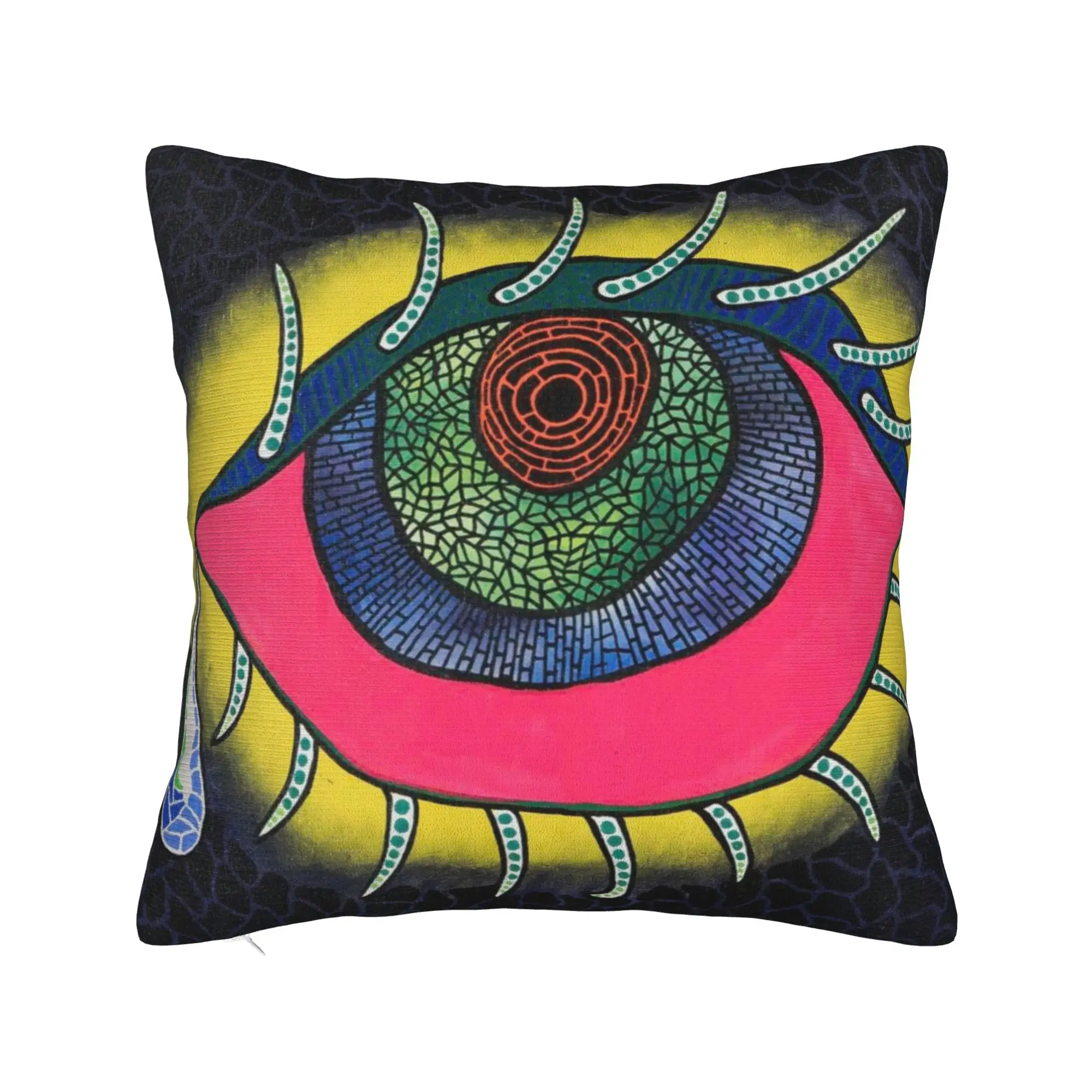 yayoi one eyes Floor Pillow Square Pillow Case Yayoi Kusama Dots Pumpkin Polka Pop Cushion Covers Pillowcover for Car 40x40cm