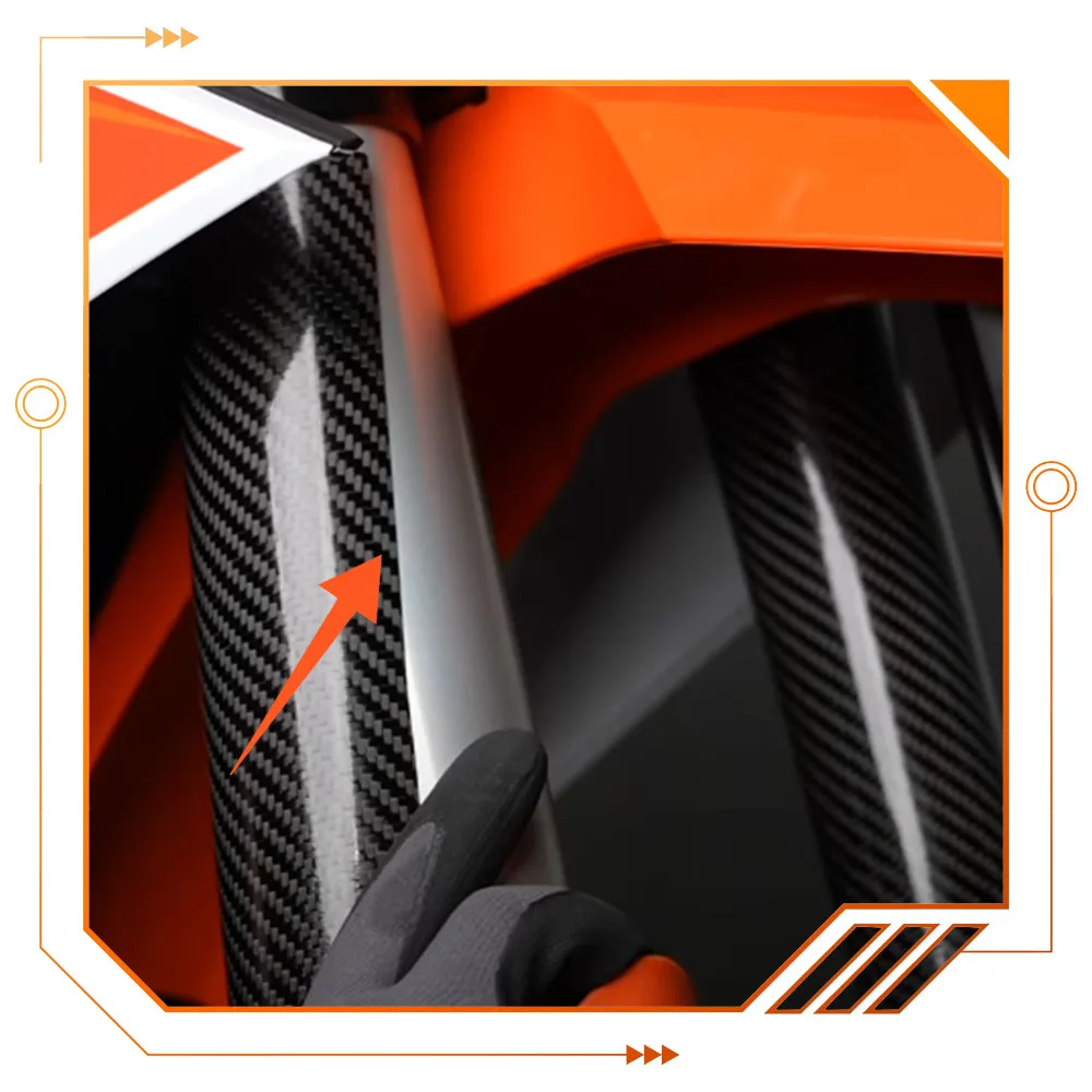 150mm-248mm Motorcycle Universal Carbon Fiber Front Fork Shock Guard Protector For Off Road Pit Dirt Bike Shock Tube Fairing kit