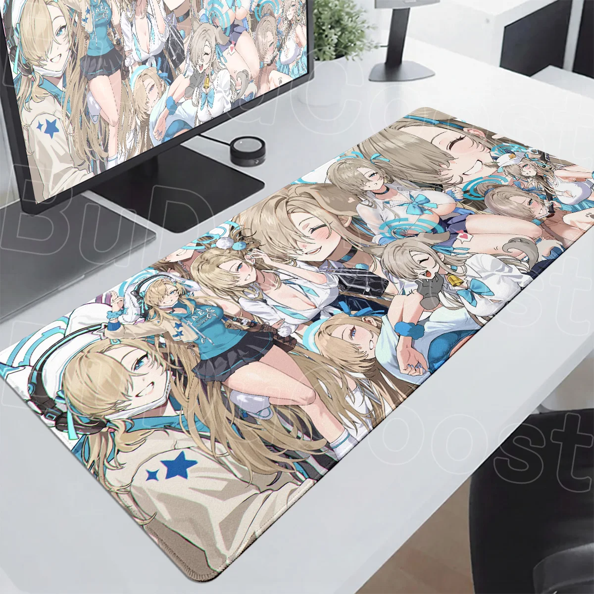 Blue Archive Ichinose Asuna Computer Office Table Mat XXL Kawaii Anime Girl Mousepad Gamer Keyboard Pad with Lockedge Rubber Rug