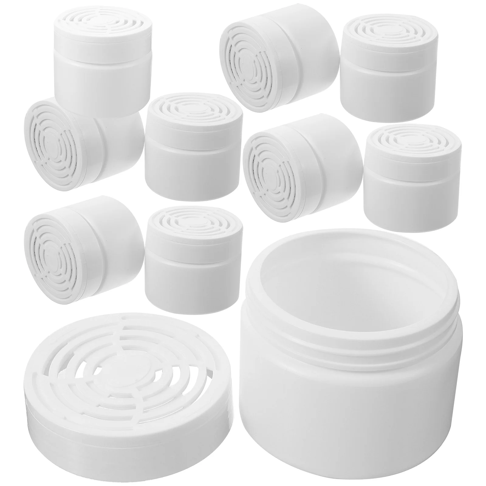 10 Pcs White Capacity 150ml Aromatherapy Box Odor Removal Case Refillable Air Freshener for Bathroom Bedroom Car