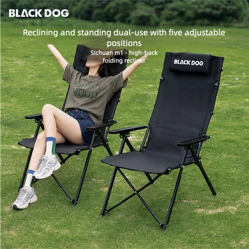 Blackdog 5 Position Settings Outdoor Folding Chair Portable Camping Adjustable Folding Chair Office Lunch Nap Fishing Chair ﻿ ﻿