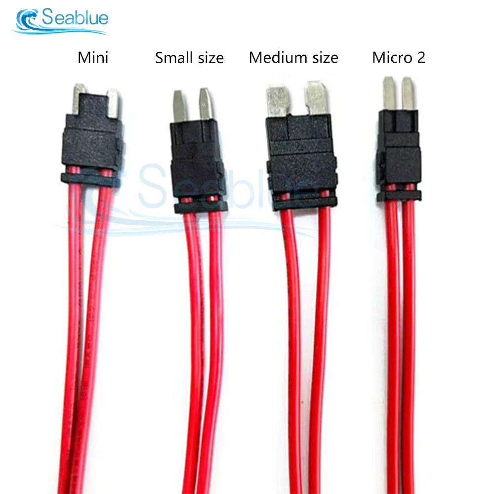 1Pcs 32V 25A ACC 16AWG Car Fuse Holder Mini Small Medium Micro2 Fuse Box ATM Blade Fuse Double Wire Extension Cord With Holder