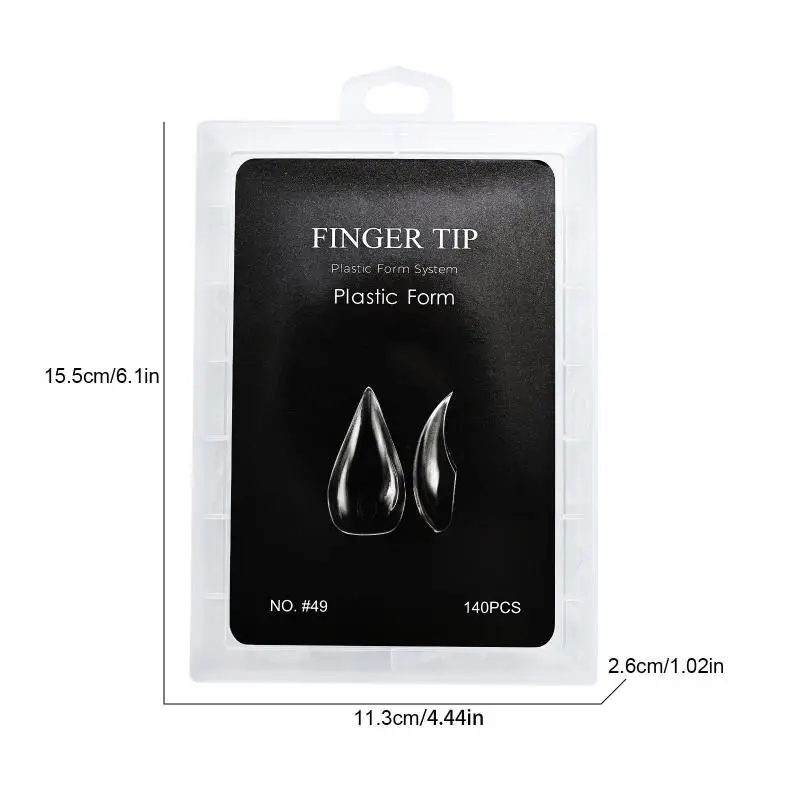 النسر تالون 120/140 قطعة قصيرة منحني خنجر أظافر صناعية نصائح واضحة لينة ملحقات الأظافر وهمية DIY بها بنفسك صالون الأظافر مانيكير #6