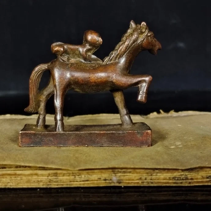 Copper ware collection, copper casting, horse sealing, seal carving, decoration horse decoration