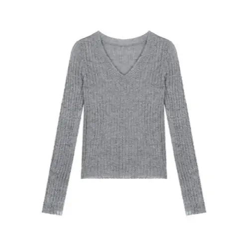 ชุดถักไหมพรมผู้หญิง แขนยาว กระโปรงยาวทรงเข้ารูป โชว์สัดส่วน แฟชั่นทันสมัย