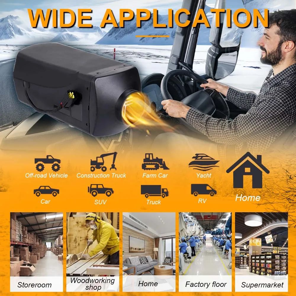 

2-8KW Bluetooth Parking Geater Split Unit 12V&24V Voltage Universal For Camping Ships RVS Trucks Various Types Of Vehicles