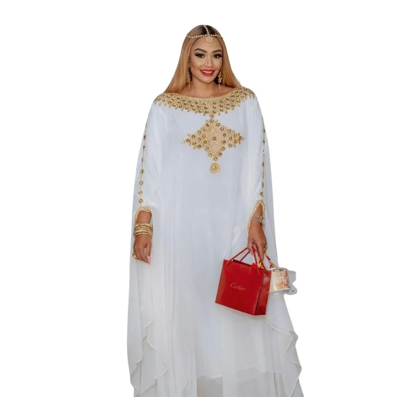 Kaftans Abaya Farasha Long Gown Overall Dress African Caftan Moroccan Dubai Dress