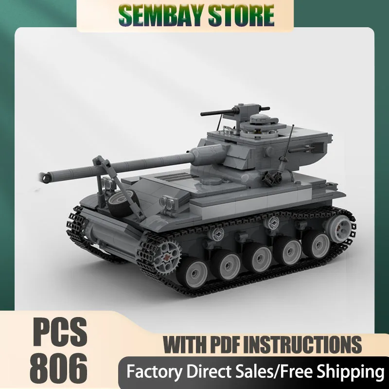 

Armored Car Model Moc Building Bricks Modular AMX-13 Tank Model Technology Blocks Christmas Toy Construction Holiday Gifts