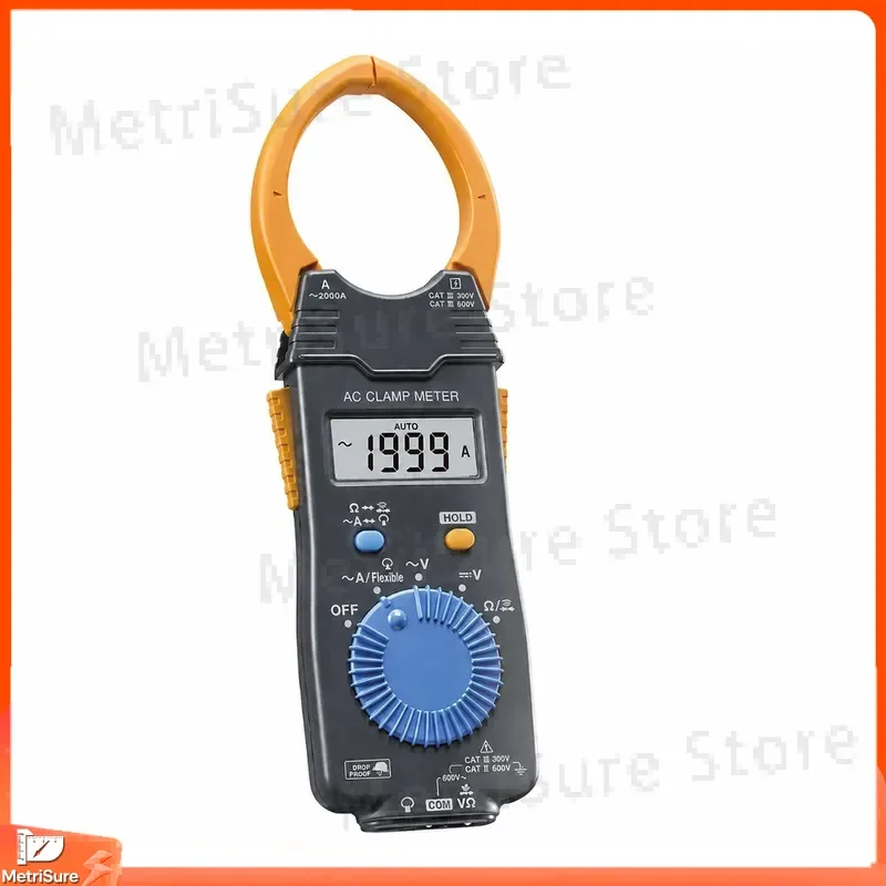 Digital AC Clamp Meter Multifunction True RMS Auto Range LCD Display for Electrician Testing Voltage Current Resistance
