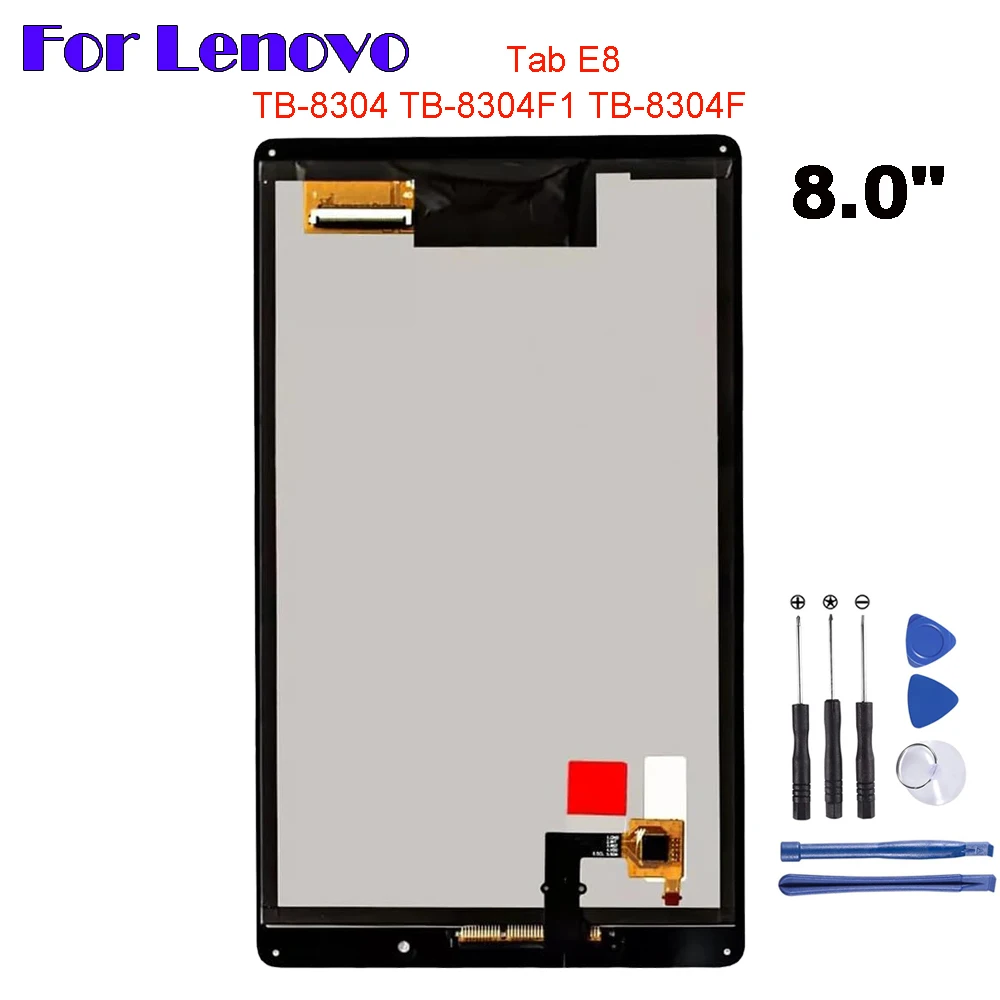 

AAA+ For Lenovo Tab E8 8 8.0" TB-8304 TB-8304F1 TB-8304F TB8304 LCD Display Touch Screen Digitizer Glass Assembly Repair