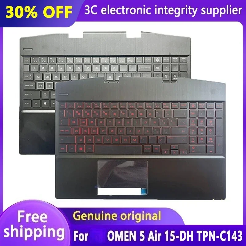 

Новая американская клавиатура для OMEN 5 Air 15-DH 15-DH000 TPN-C143, геймерская клавиатура для ноутбука с подсветкой, верхний чехол, замена ноутбука, красный