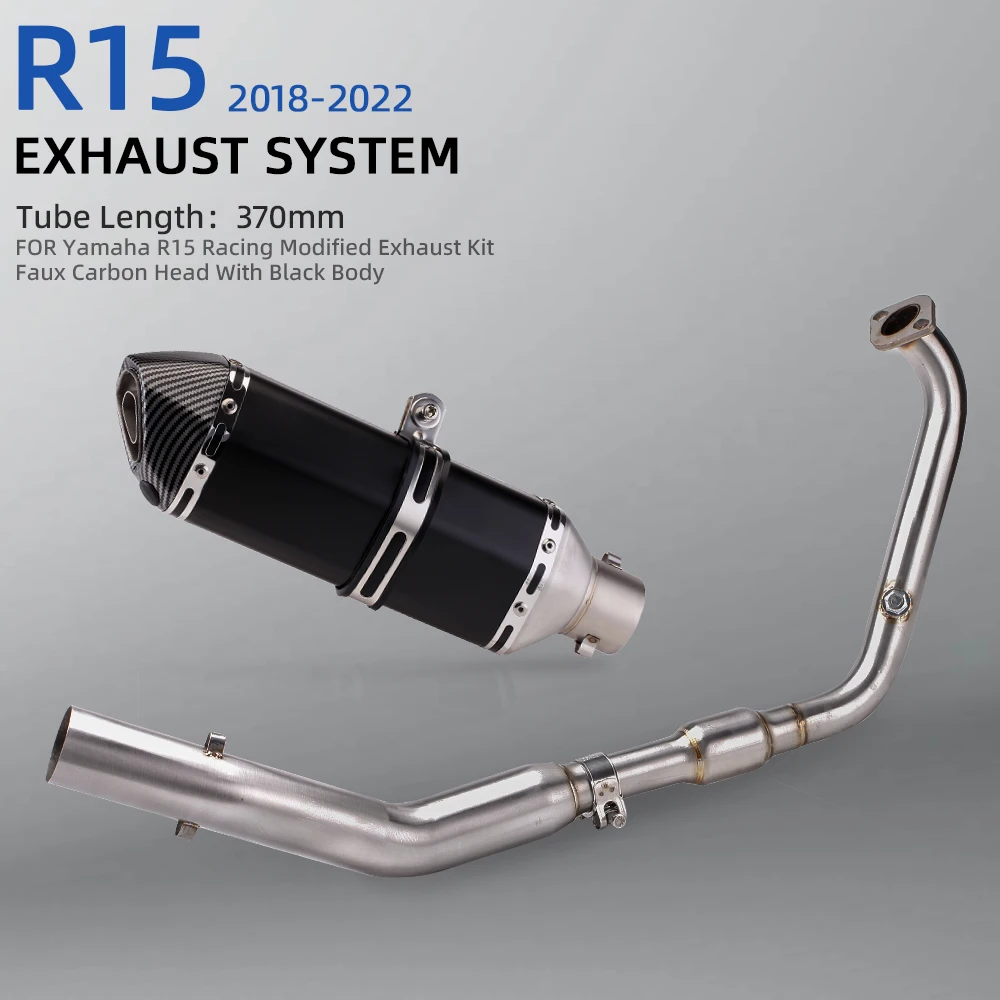 Slip On For Yamaha YZF R15 V3 MT-15 2019 2021 Motorcycle Exhaust System Escape Modified Front Link Pipe With Catalyst Connection