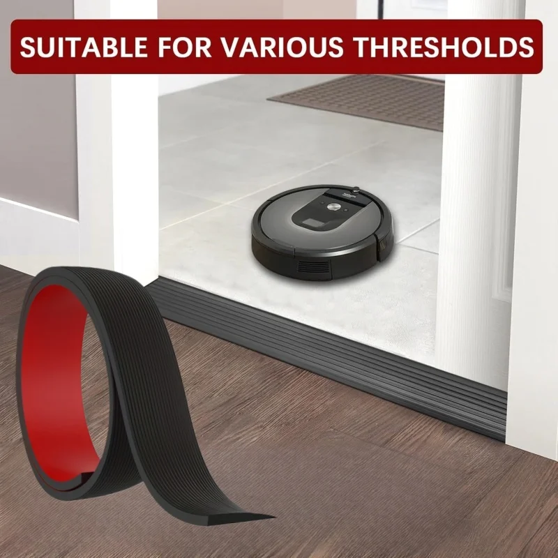 

1 шт. 0,9 м Мягкая многофункциональная самоклеящаяся прочная ПВХ-лента для преодоления порогов, противоскользящая, для пылесосов, инвалидных колясок, тележек