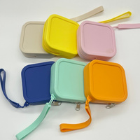 Candy Color Silicone Organizer Wallet Waterproof Coin Purse Zipper Earphone Bag Travel Portable Simple Small Item Pouch Unisex